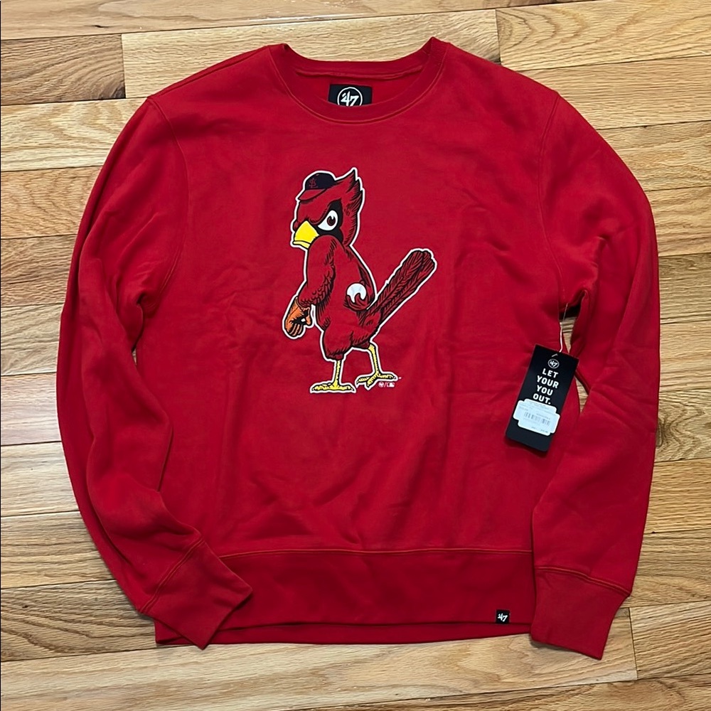 '47 ST Louis Cardinals Red Men's Crewneck Sweatshirt New Size Large